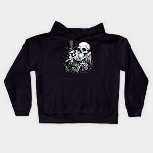 Halloween skeletons Kids Hoodie